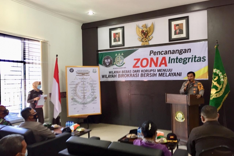 Kapolres Dairi Hadiri Pencanangan Zona Integritas WBK