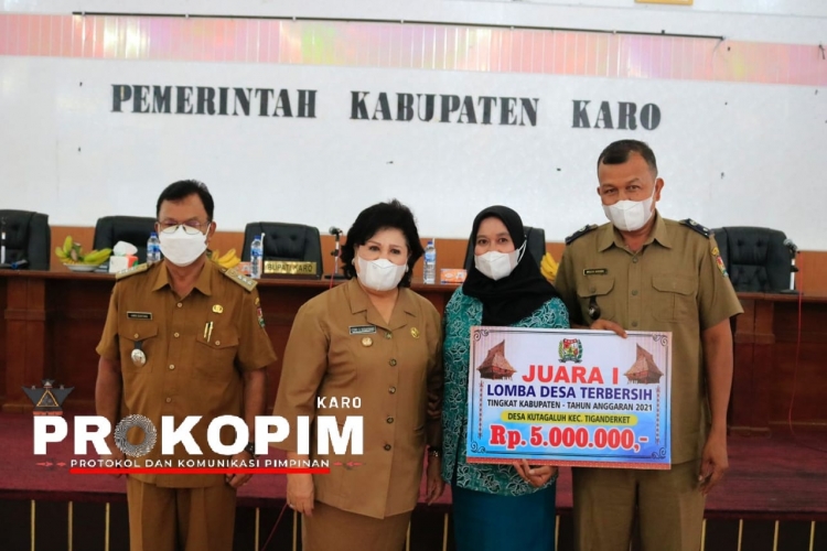 Desa Kutagaluh Sabet Juara 1 Desa Terbersih Kabupaten Karo