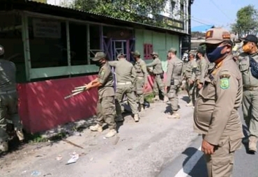 Satpol PP Kota Medan Kembali Tertibkan PKL
