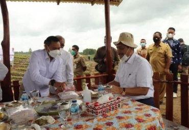 Bupati Pakpak Bharat Hadiri Panen Raya dan Kick Off Food Estate Di Pollung