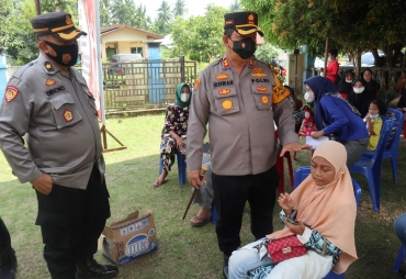 Kapolres Batu Bara Tinjau Pelaksanaan Vaksinasi Merdeka Poldasu