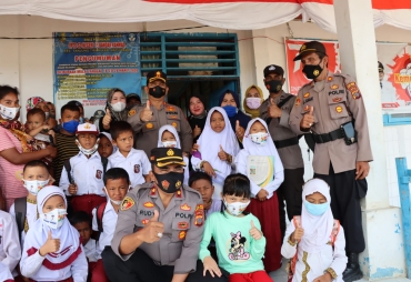 Kapolres Batubara Tinjau Vaksinasi Anak di Tanjung Tiram