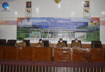 Wabup Karo Buka Pra Musrenbang RKPD Tahun 2023
