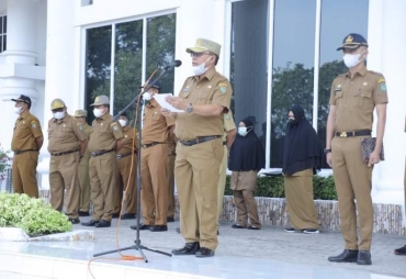 Sekda Asahan Pimpin Upacara Apel Gabungan