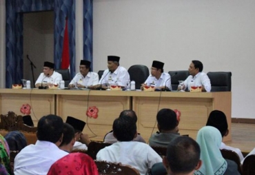 Rapat persiapan di Ruang Gunung Bungkuk sekretariat Kota Bengkulu pada Rabu (13/9/2017)