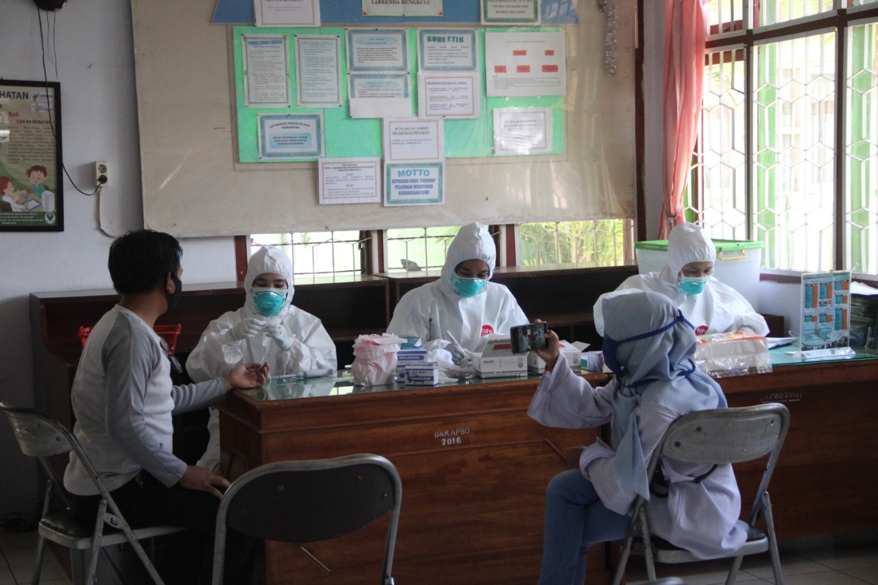 Antisipasi Corona Wartawan Bengkulu Antusias Ikuti Rapid Test