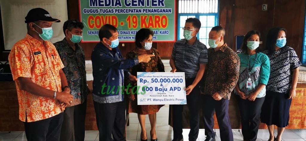 Pemkab Karo Terima Bantuan APD dan Uang Tunai dari PT WEP