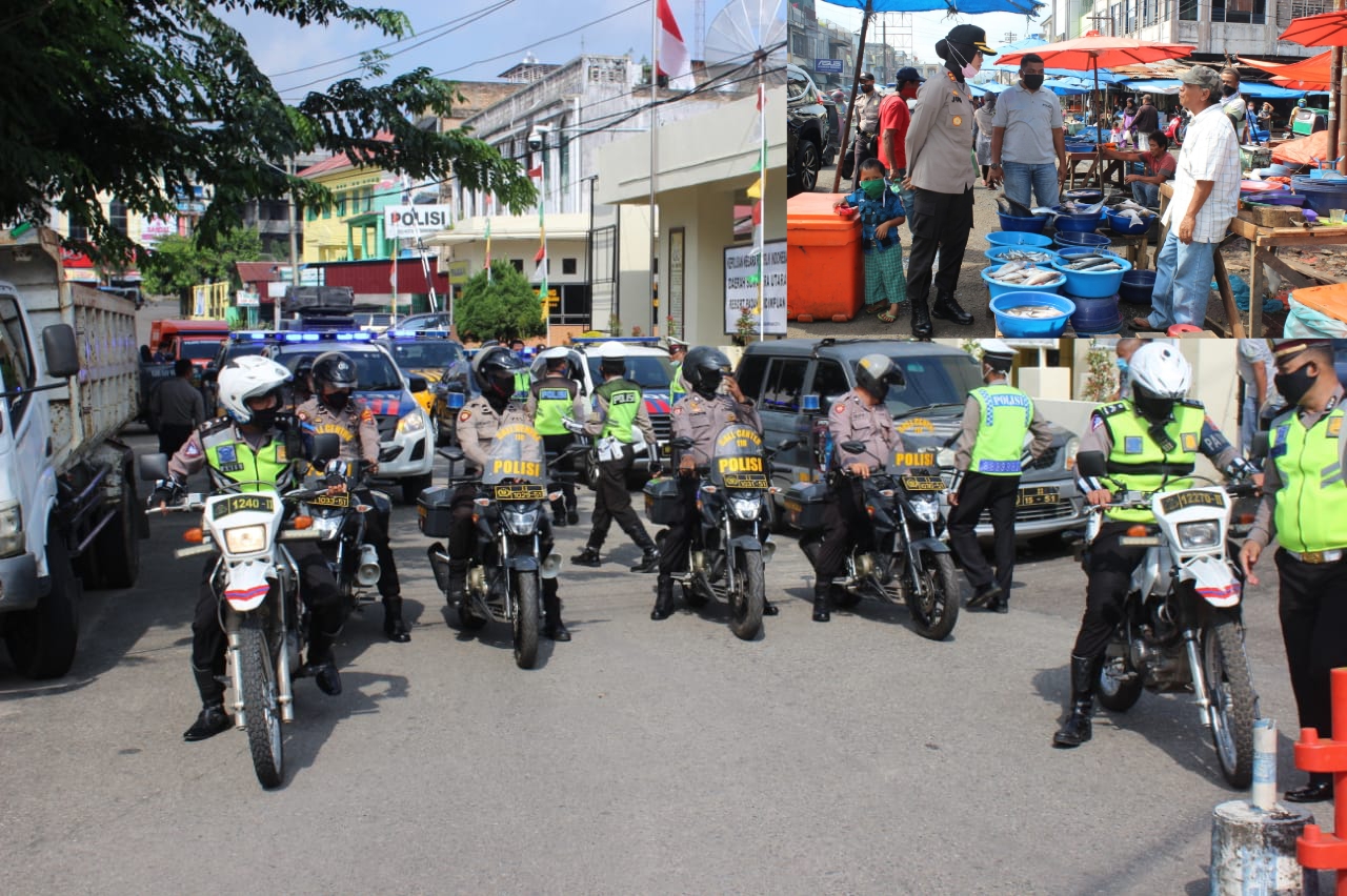 Cegah Covid-19 Polres Sidimpuan Gelar Patroli Skala Besar