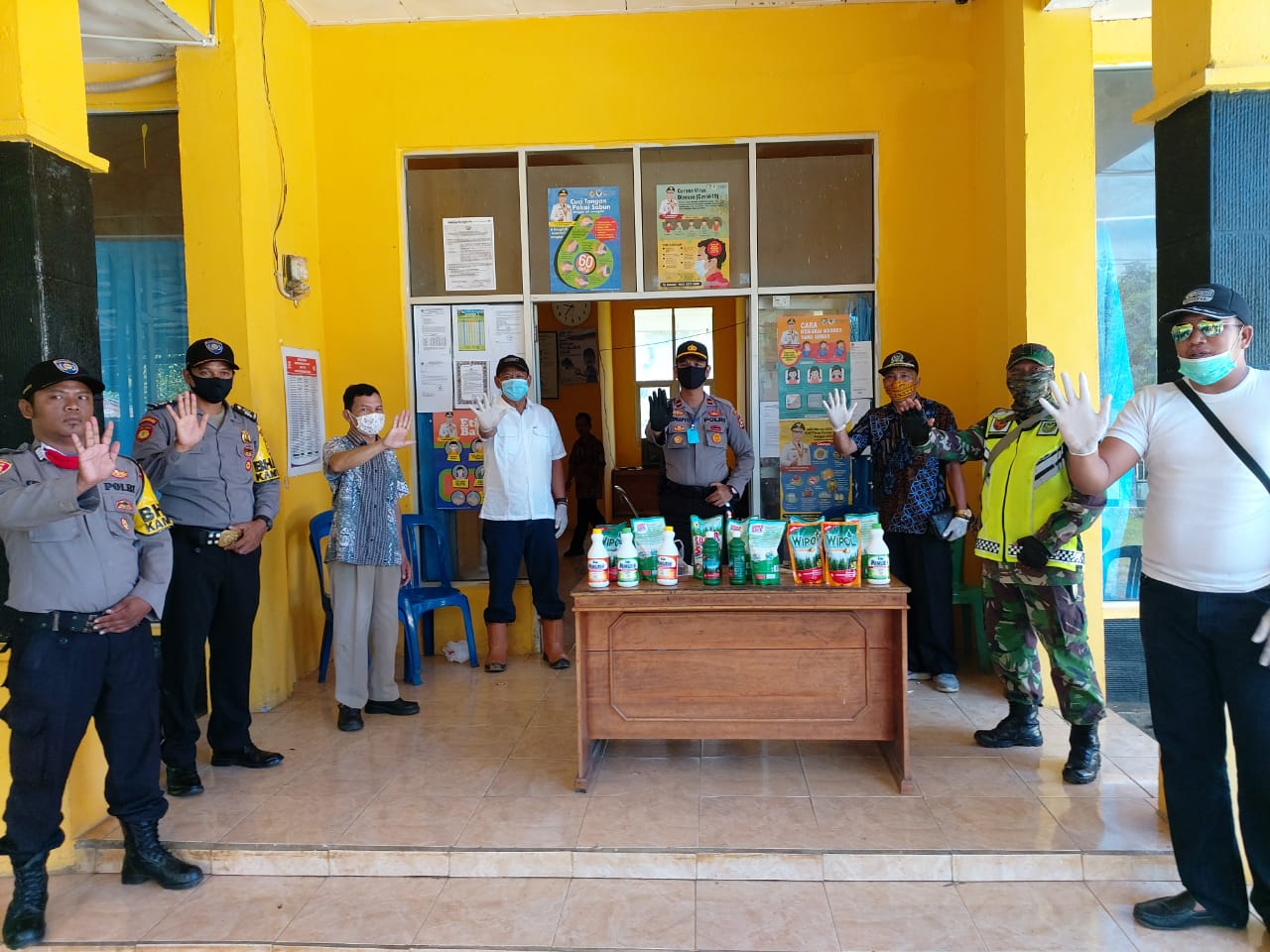 Kecamatan Marigi Sakti Gelar Penyemprotan Disinfektan