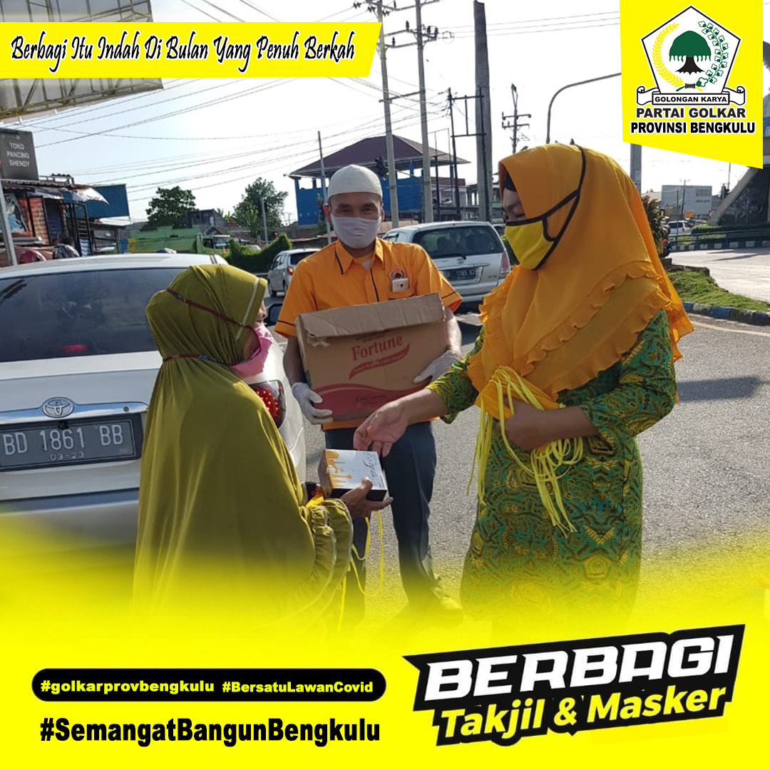 Beli dari Pedagang Lokal Golkar Bengkulu Lakukan Pembagian Takjil