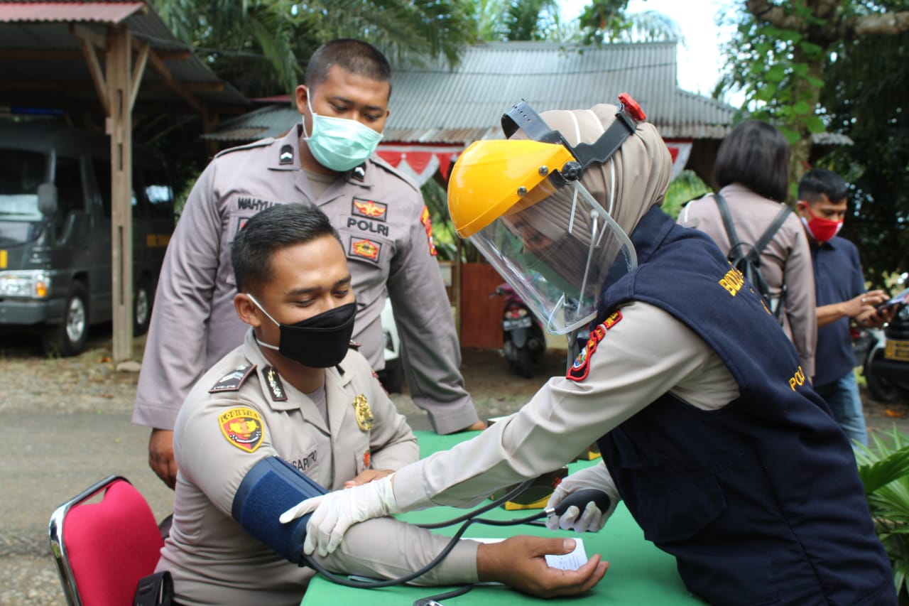 HUT Bhayangkara 41 Personil Gabungan Antusias Ikuti Donor Darah