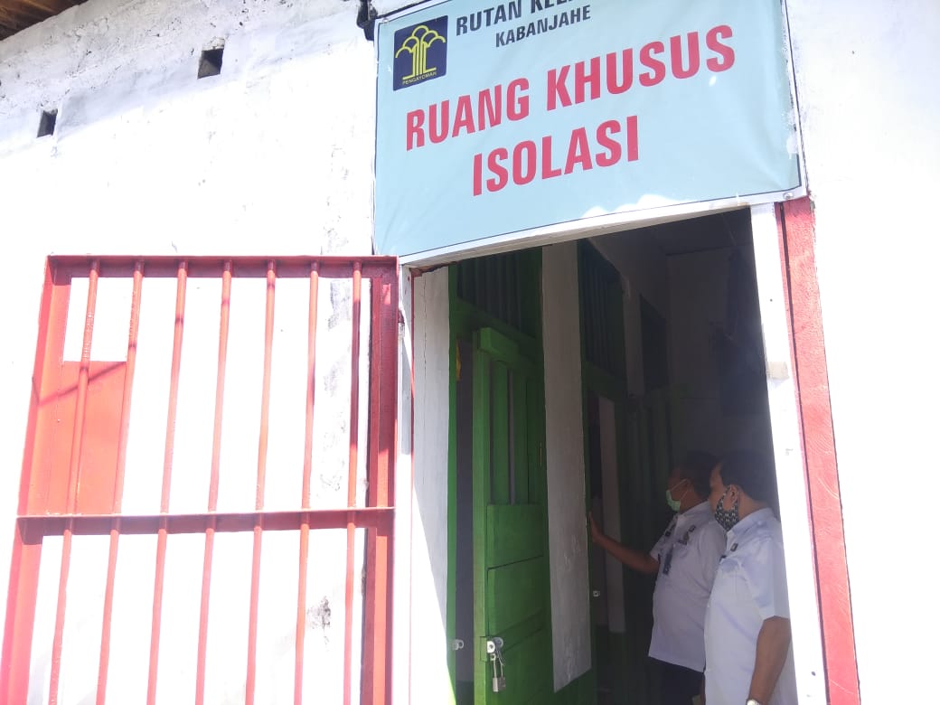 Ruang Isolasi mandiri yang disediakan Rumah Tahanan Kelas IIB Kabanjahe Karo bagi warga binaan baru untuk pencegahan penyebaran Covid-19