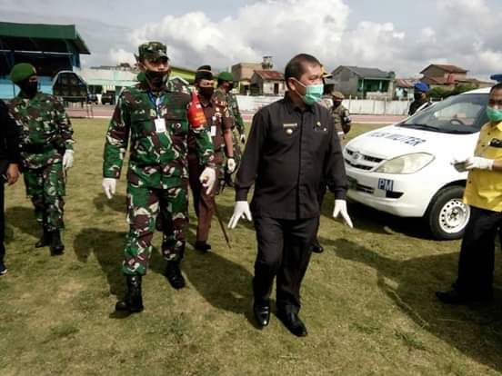 Bupati Karo Pimpin Upacara Tim Pendisiplinan Covid-19