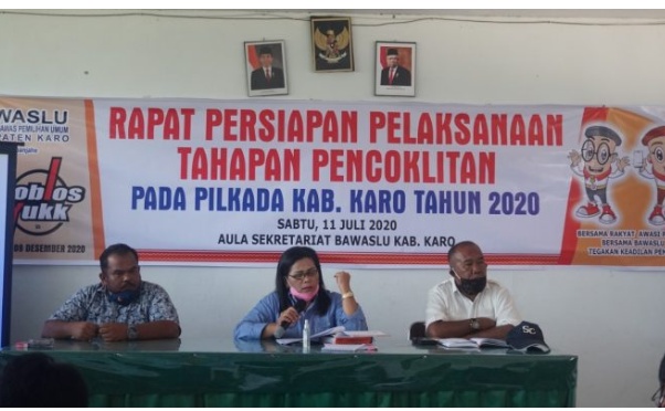 Bawaslu Karo Laksanakan Rapat Persiapan Pencoklitan