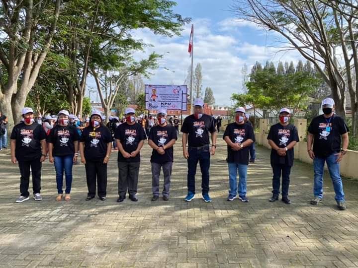 Jelang Pilkada KPU Karo Gelar Apel Pagi Coklit 2020