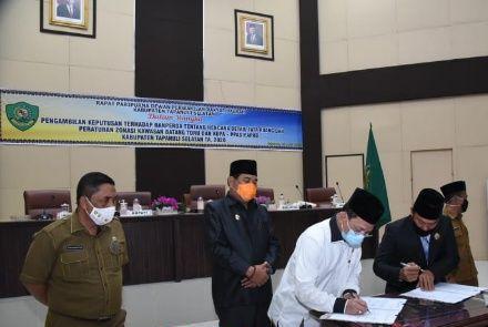 DPRD Tapsel Setujui Ranperda Tata Ruang dan Peraturan Zonasi