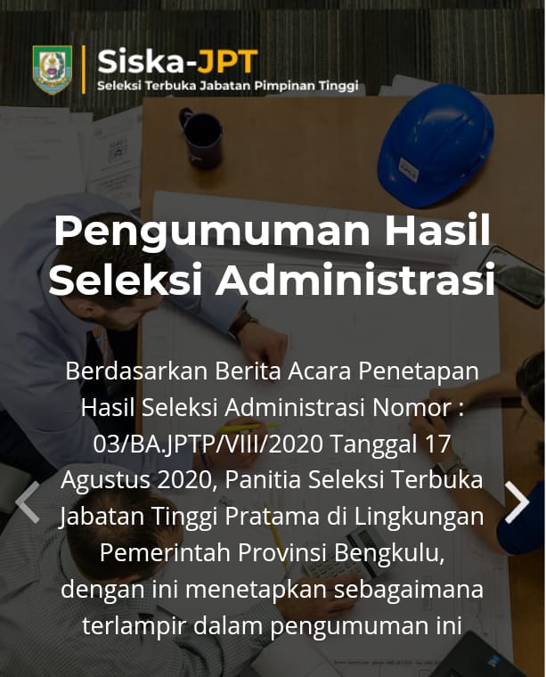 36 Pelamar Lolos Seleksi Administrasi JPT Pemprov Bengkulu