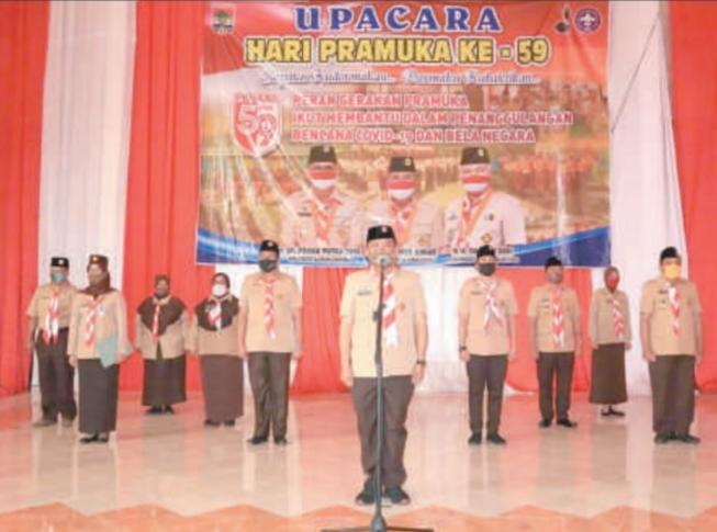 Peringatan Hari Pramuka Kadisdik Lubuklinggau Jadi Irup