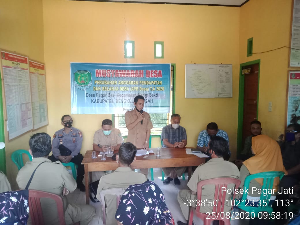 APBDes Perubahan 2020 Pemdes Pagar Besi Gelar Musyawarah Desa