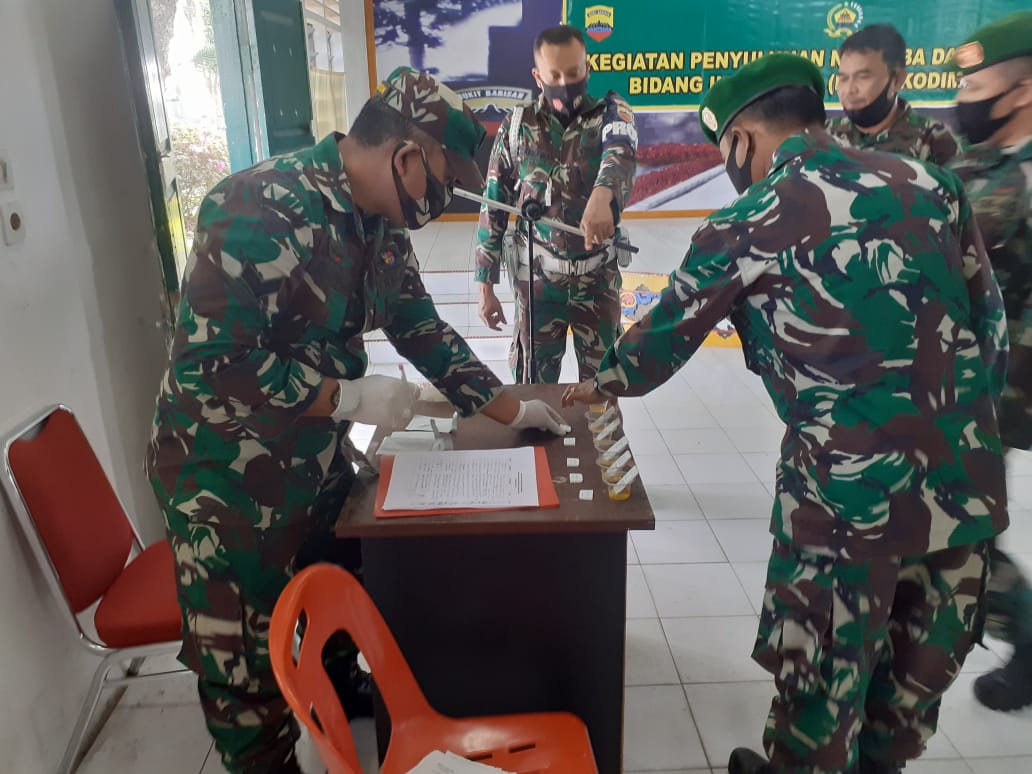 Cegah P4GN Dandim 0205/TK Test Urine Personil Secara Mendadak