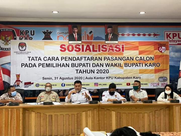 KPU Karo Sosialisasikan Tata Cara Pendaftaran 