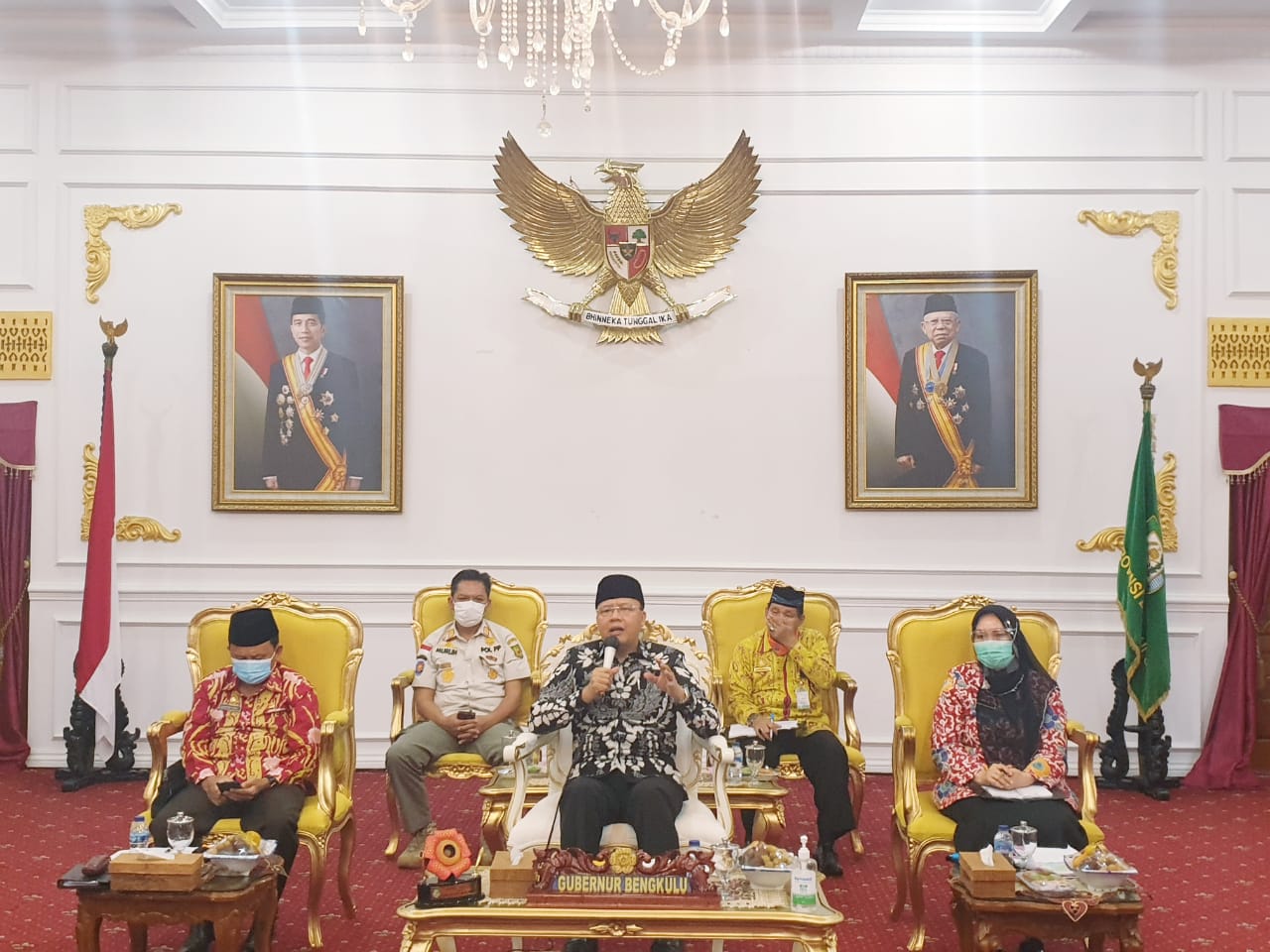 Rakor Bersama FKPD Gubernur Rohidin Sinergikan Pemulihan Ekonomi dan Pergub Masker