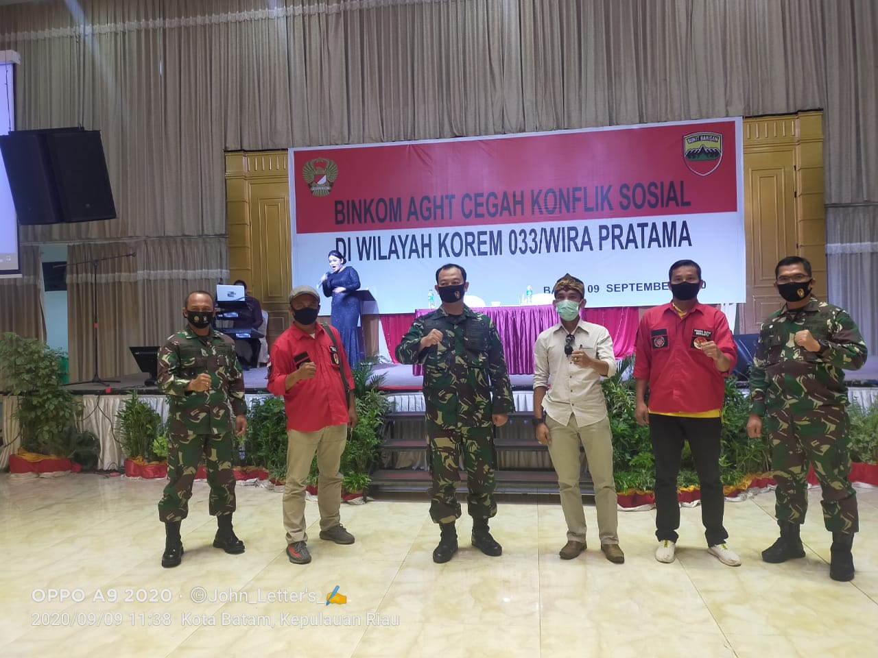 Terapkan Protokol Kesehatan Korem 033/Wira Pratama Gelar Binkom