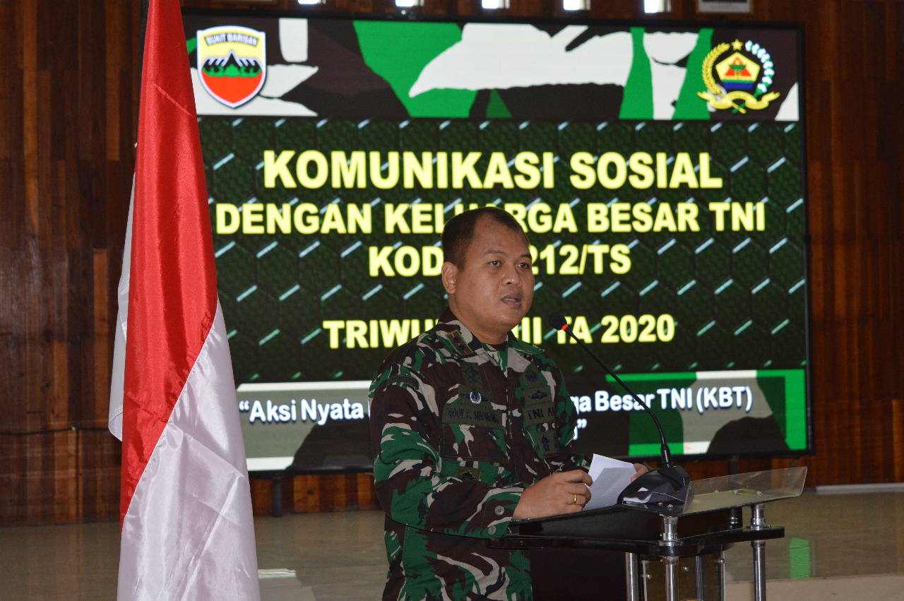  Kodim 0212/Tapsel Gelar Komsos Dengan Keluarga Besar TNI