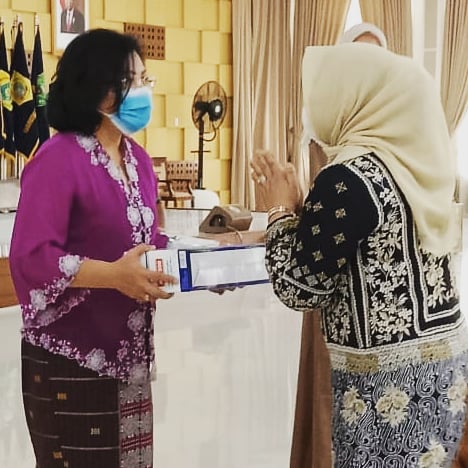 Ketua Dekranasda Karo Terima Bantuan Perlengkapan UMKM 
