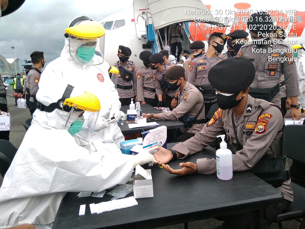 98 Personil Dit Shabara Polda Bengkulu Jalani Rapid Test