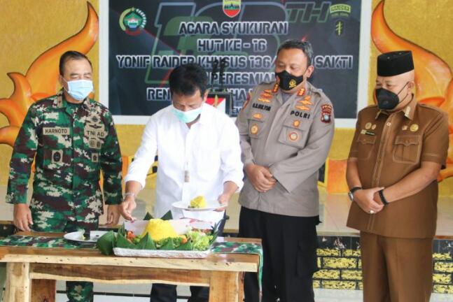 Walikota Batam Hadiri Syukuran HUT ke-16 Yonif 136/Tuah Sakti