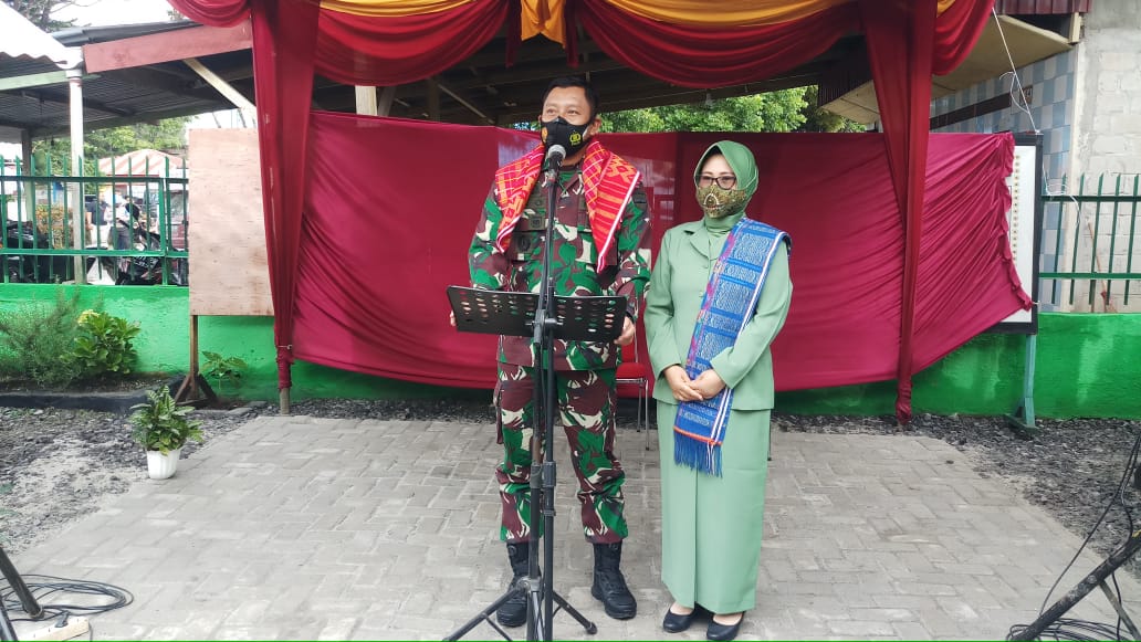 Dandim dan Ketua Persit KCK Kodim 0205/TK Kunker ke Koramil 02/TP