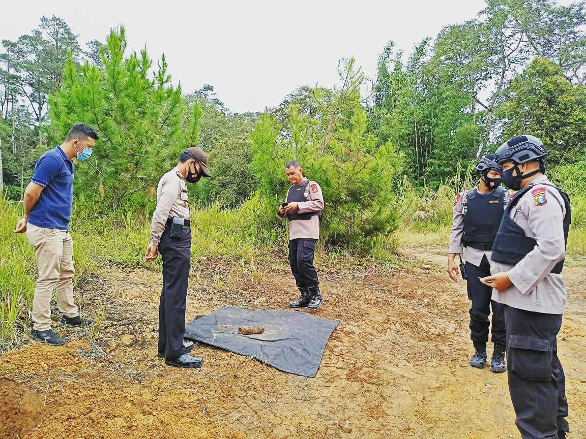 Mortir Sisa Perang Dunia Temuan di Berastagi Diledakkan