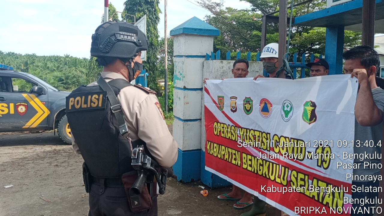 Polsek Pino Raya Tingkatkan Ops Yustisi Prokes Covid-19