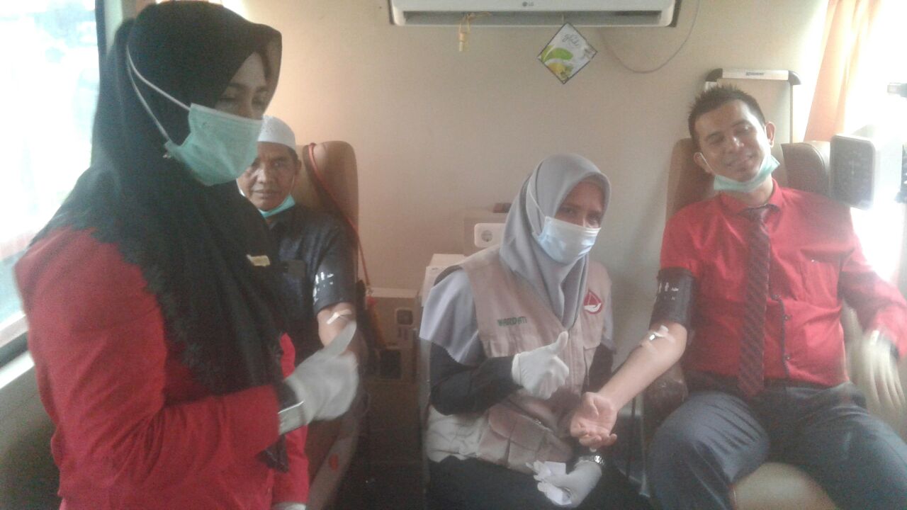 PT Bank Aceh Syariah Bireuen Gelar Donor Darah Tahun 2021