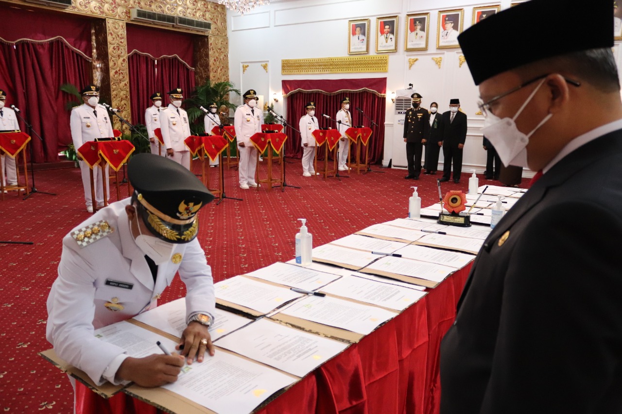 Kopli-Fahrurrozi Resmi Jabat Bupati dan Wabup Lebong 2021-2024