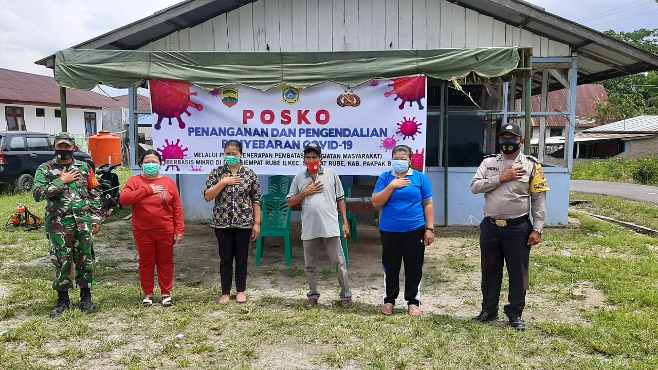 Polsek Sukarame Bersama Tiga Pilar Dirikan Posko PPKM
