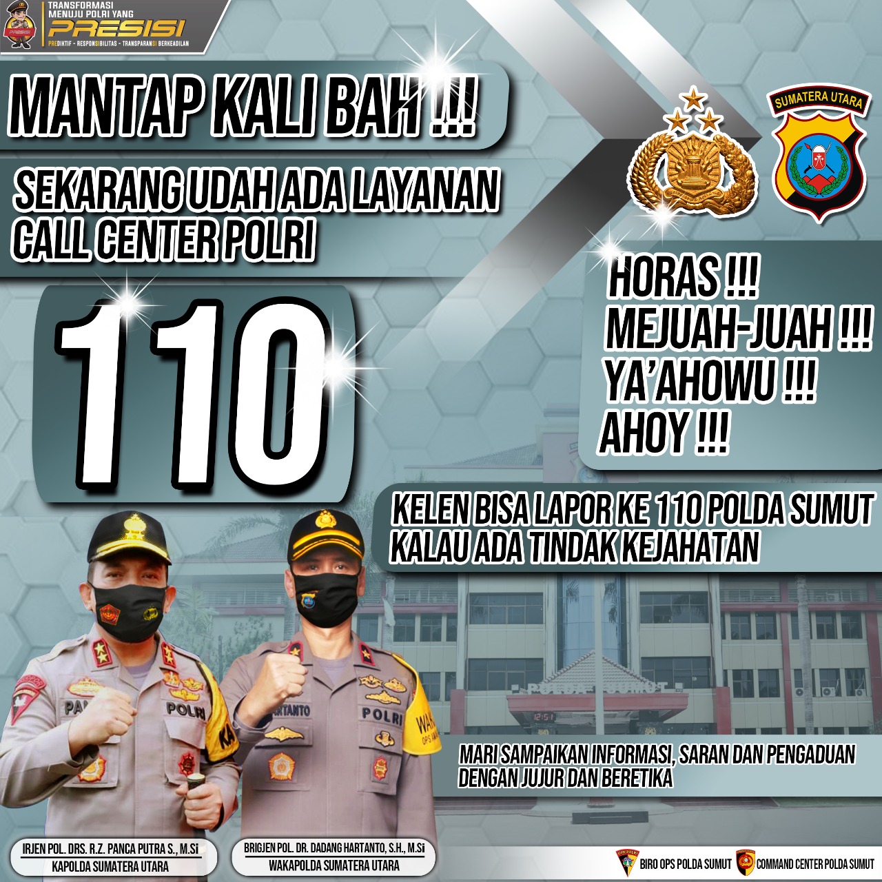 Polri Sediakan Layanan Call Center 110 Cegah Gangguan Kamtibmas