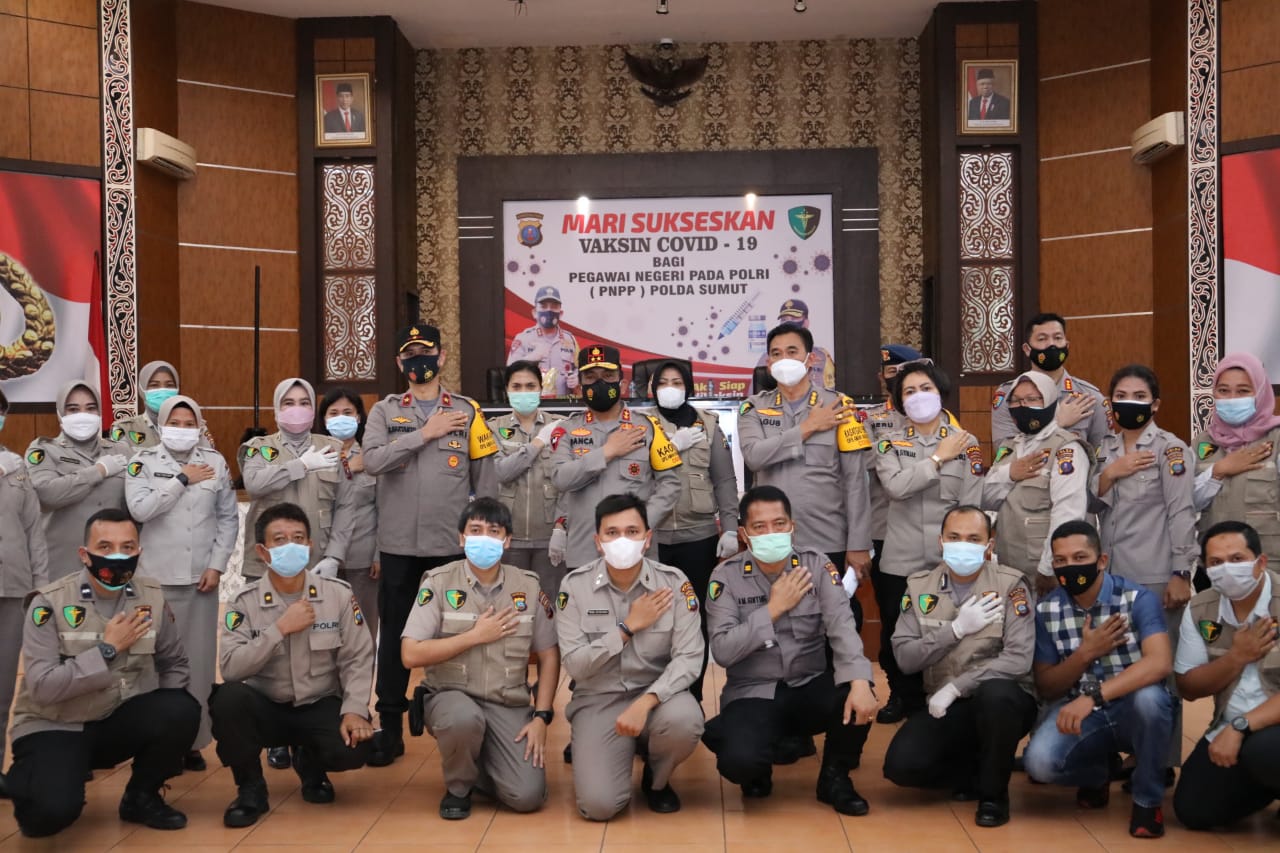 Polda Sumut Bersama Polres Jajaran Terus Percepat Vaksinasi 