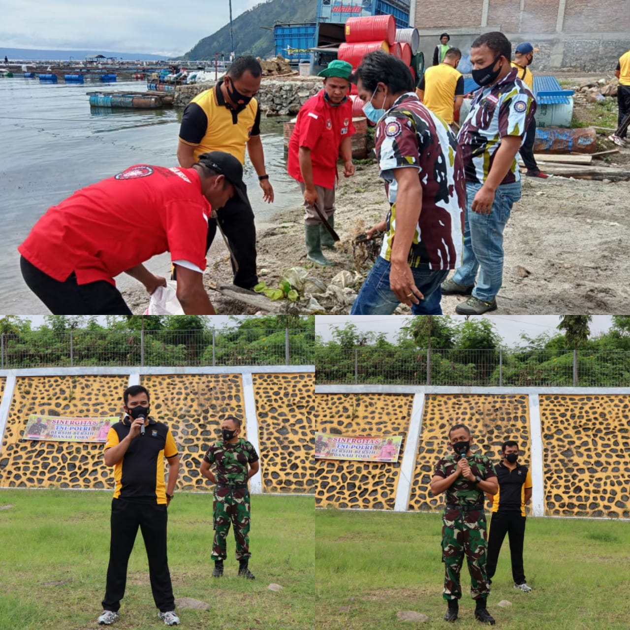 TNI-POLRI Ajak Masyarakat Menjaga Kelestarian Danau Toba Silalahi
