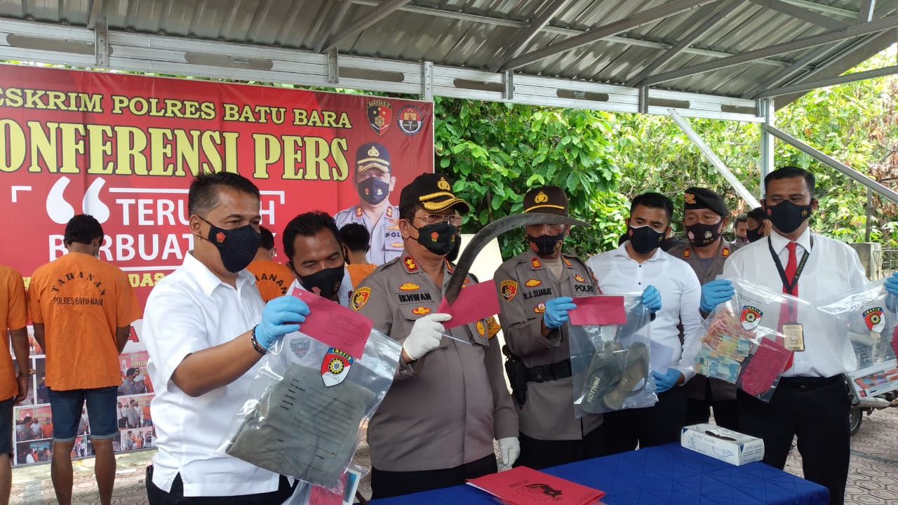 Kapolres Batu Bara Ungkap 4 Kasus Kejahatan dengan 5 Tersangka