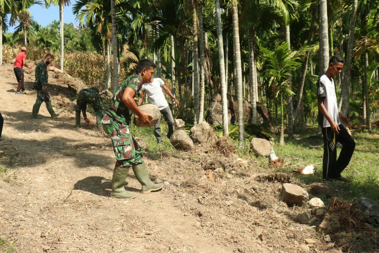 Satgas TMMD Kodim 0111 Bireuen Kebut Pengerjaan Jalan Penghubung