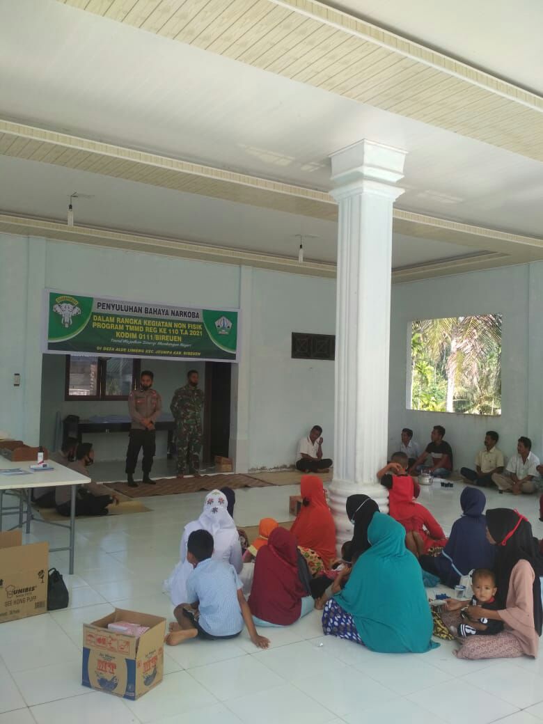 Satgas TMMD Kodim 0111 Bireuen Berikan Penyuluhan Bahaya Narkoba