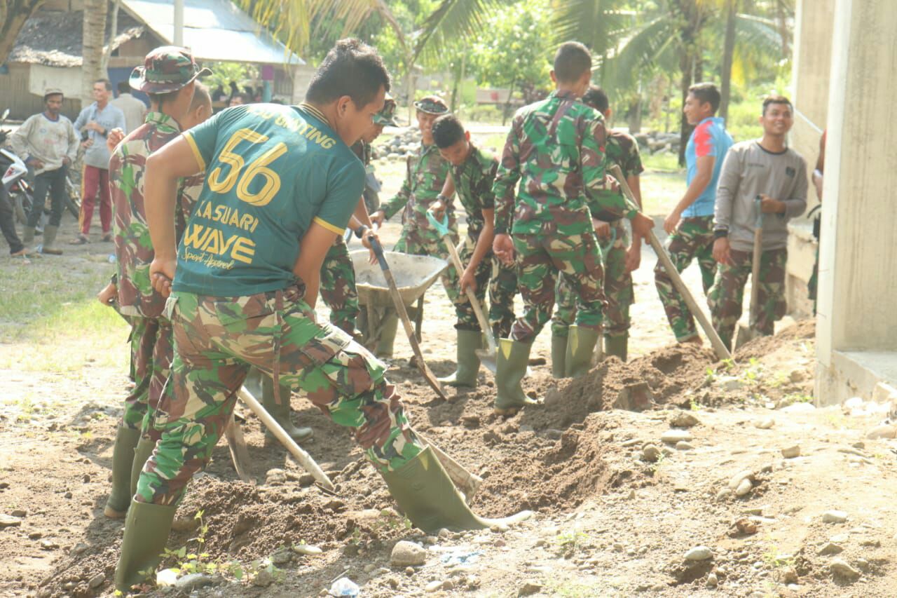 Tetap Semangat Satgas TMMD 110 Kodim 0111 Bireuen Kejar Taget