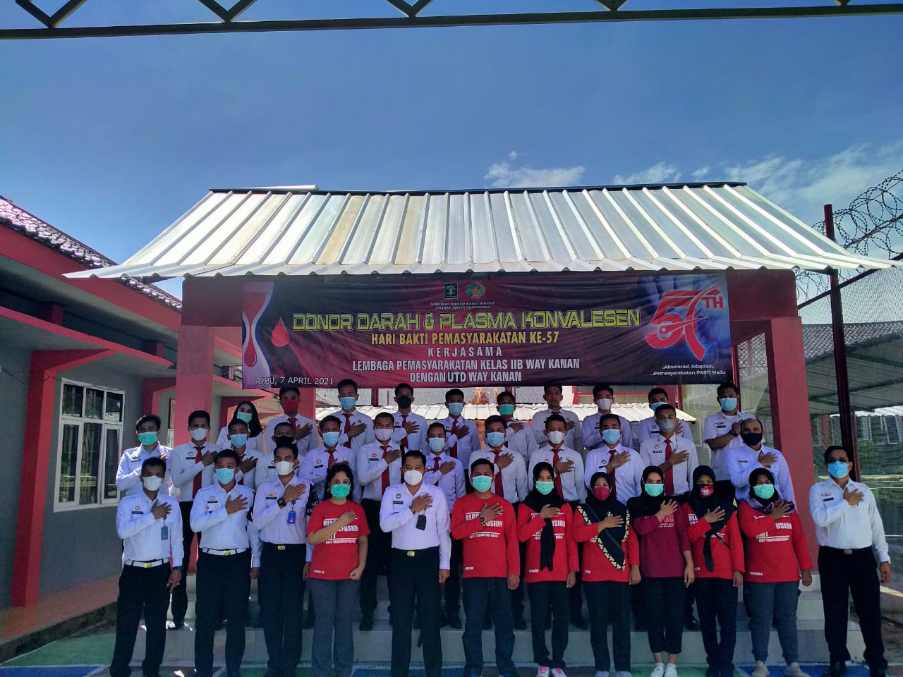Peringati HBP Pegawai Lapas Way Kanan Donor Darah dan Plasma Konvalesen