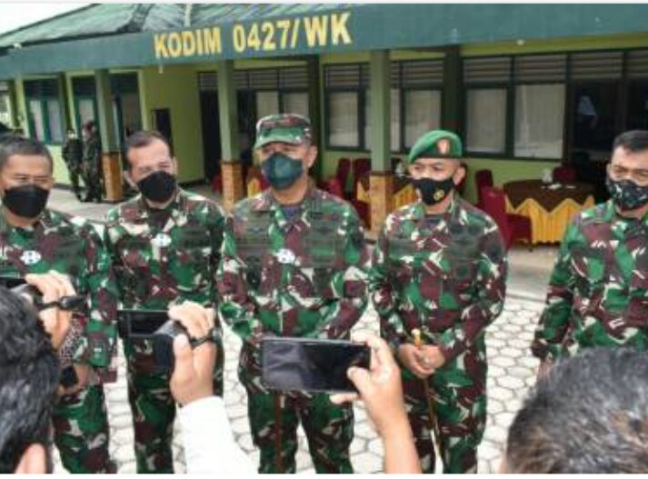 Danrem 043/Gatam dan Ketua Persit Kunker ke Kodim 0427/Way Kanan