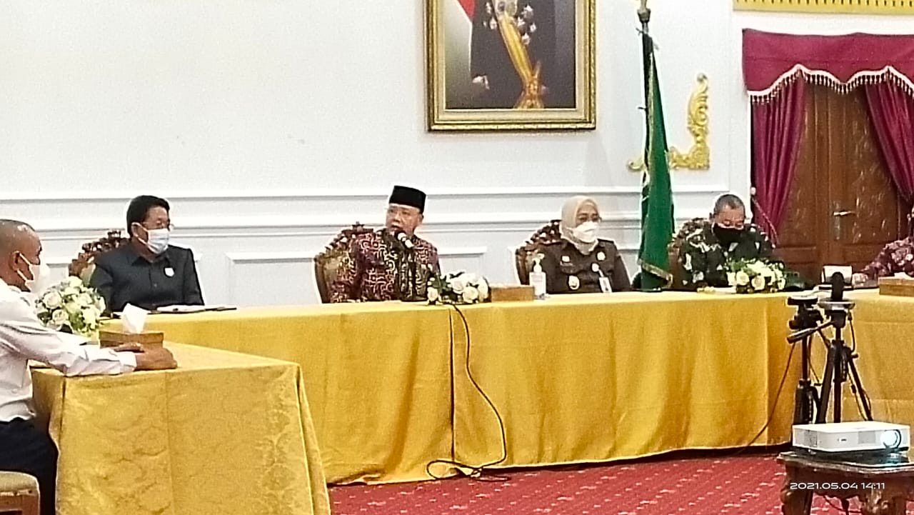 Rakor FKPD Berikut Pembedaan Kebijakan Gubernur Rohidin Tentang Mudik Lokal dan Antar Provinsi