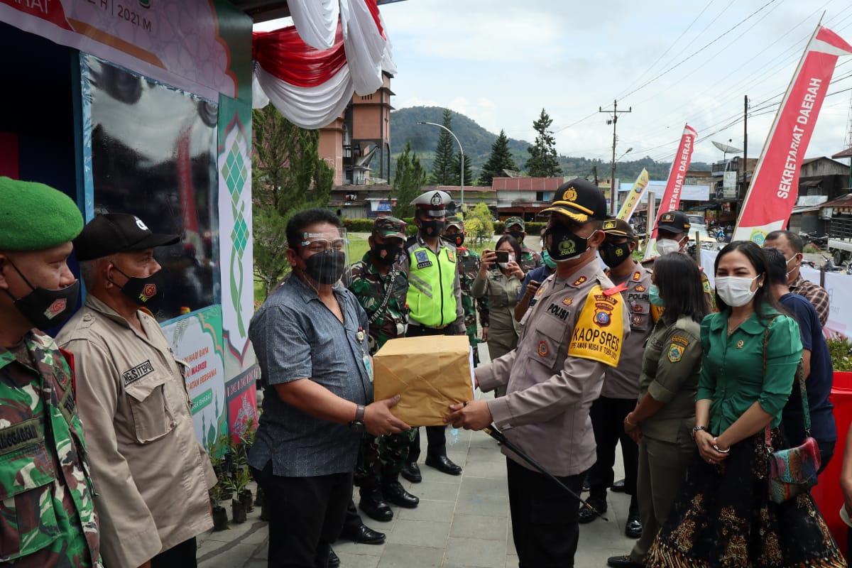 Kapolres Pakpak Bharat Cek Pos Pam Ops Ketupat 2021