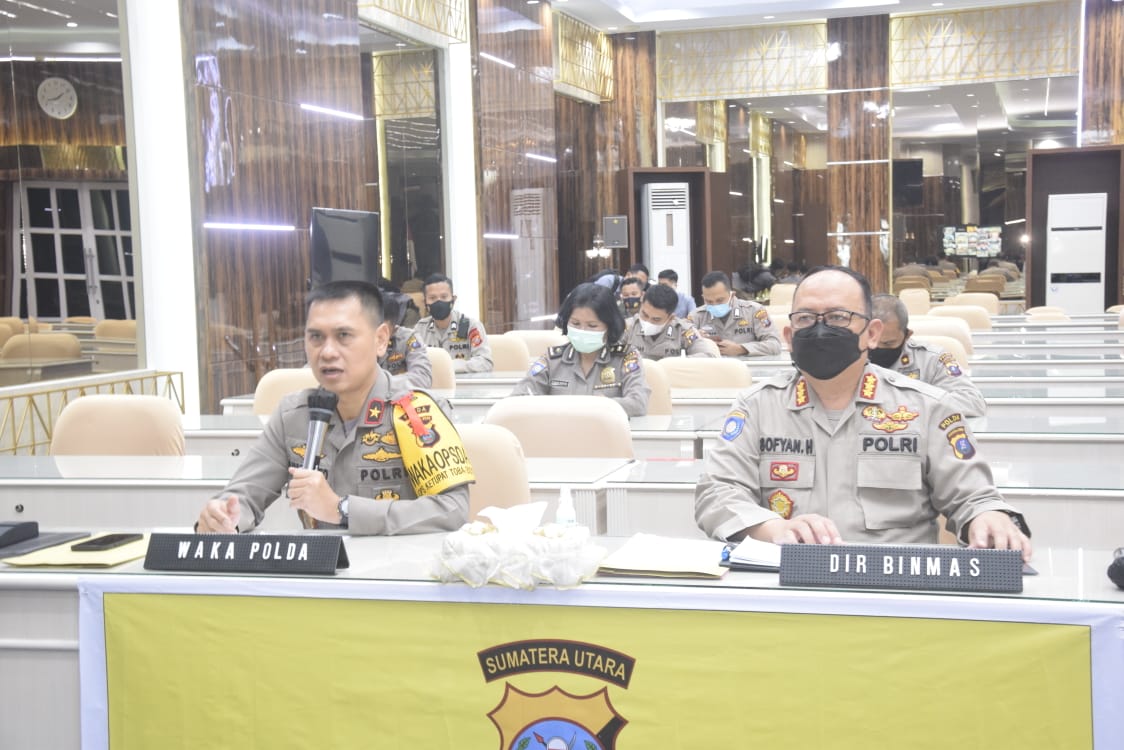 Wakapolda Sumut Pimpin Zoom Meeting Dalam Rangka Giat Takbiran