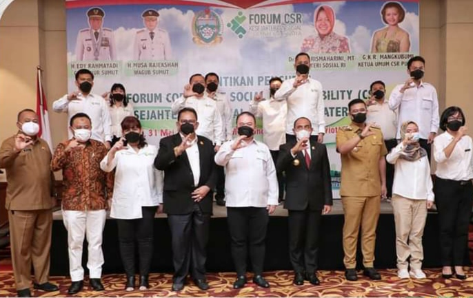 Gubernur Edy Lantik Pengurus Forum CSR Sumut Walikota Medan Sampaikan Harapan